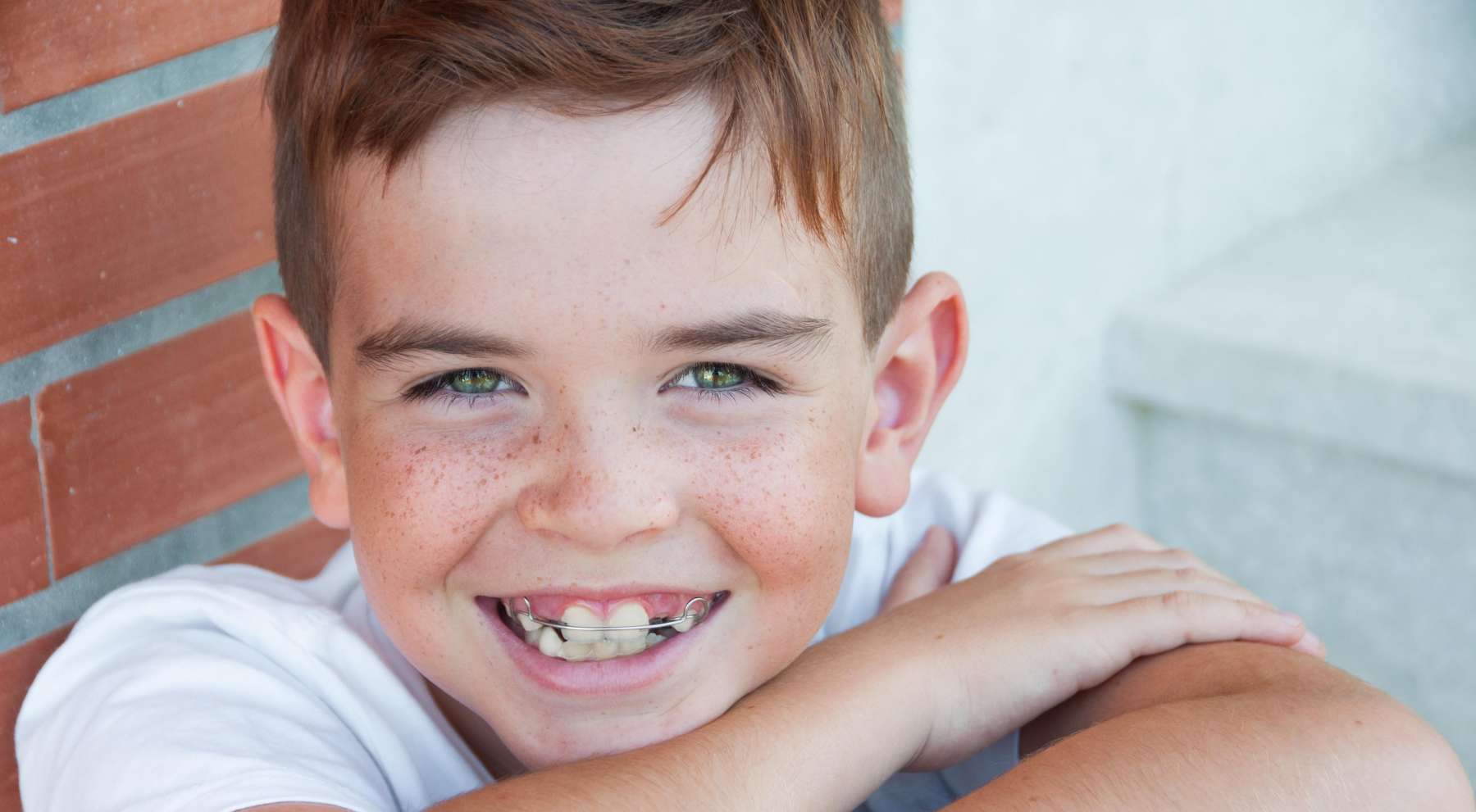 Kid smiling after getting braces from Jerger Pediatric Dentistry